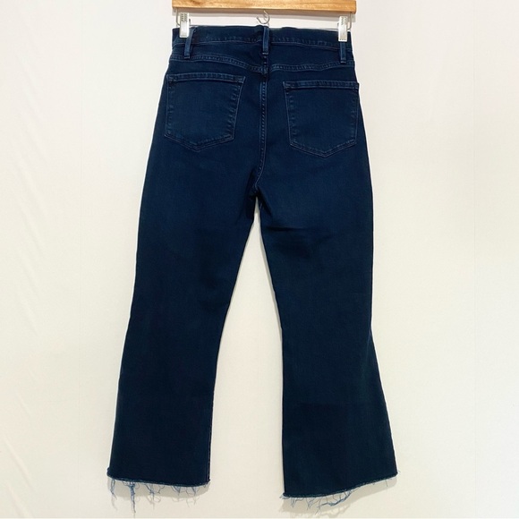 FRAME Le Crop Flare Raw Hem Jeans in‎ Fiona Size 28 Casual - Picture 5 of 15